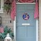 4th of July Dog & Cat Paw Print Door Sign - "Welcome" Patriotic Pet Lover Wood Decor - 12" American Flag Paw Wooden Wreath for Front Porch, Independence Day & Memorial Day Gift